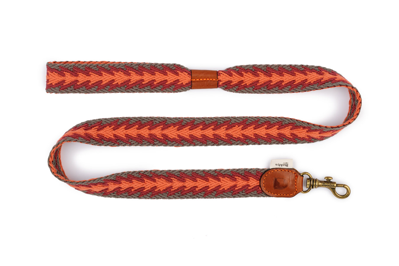 Leine "Peruvian Arrow Orange" von Buddy's Dogwear